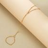 Elegant Hand Chain Finger Ring Bracelet For Women Simple Gold Color Connecting Harness Hand Bracelets Trendy Party Jewelry Gifts