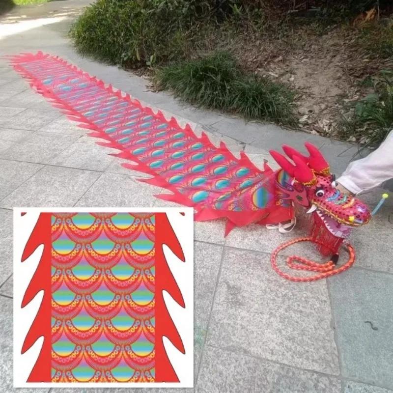 New Year Christams Outdoor Performance 4 Meters Chinese Silk Dragon Dance Products Fitness Dragon For Children Adults