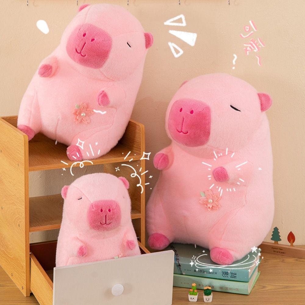 

Cloth Doll Pink Cherry Capibara Plush Doll Cute Doll Capibara Anime Fluffty Toy Home Decor