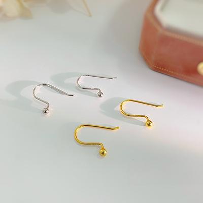 Simple Round Bead Ear Hook for Women's Niche Daily Versatile Earrings