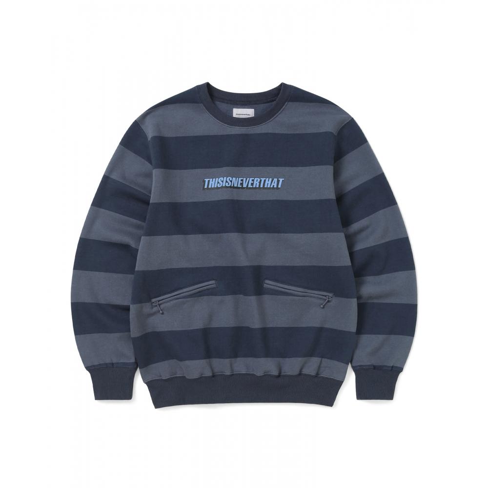 Thisisneverthat Printed Stripe Crewneck Slate S 4480₽