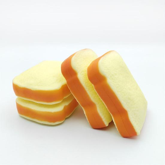 Bread Squeezing Toys 1/2Pcs Simulated Toast Stress Relief Toy Sliced Squeeze Sensory Relaxation Toy Soft Stretchy Fake Food Fidget for Kids