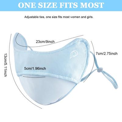PALAY® Sun Protection Mask Face Cover for Women, Fashion Cooling UV Mask Face Mask with Adjustable Ties, for Outdoor Sport Cycling Golfing - Wash