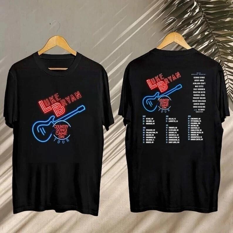 Luke Bryan Country Song Came On Tour 2025 , Luke Bryan 2025 Concert T-Shirt Unisex T-Shirt S