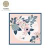 Jing Sijie Rose Bloom Mulberry Silk Square Scarf