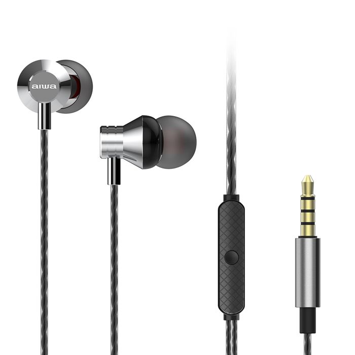 Oreillettes Intra-auriculaires - AIWA - ESTM-50 SL - Blanc - Filaire - Microphone intégré
