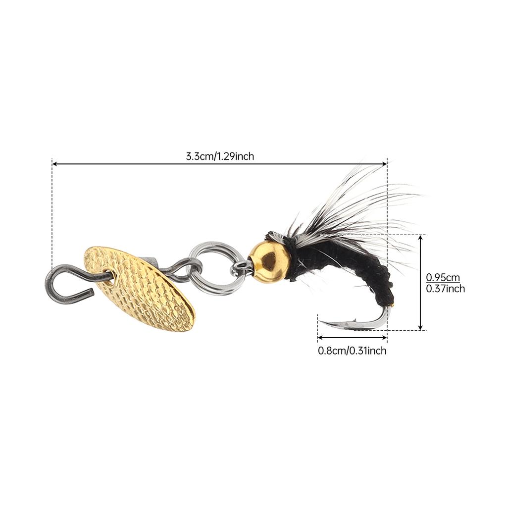 20 Stück Bunte Bionische Trocken-Nassfliegen Realistische Muster Langlebige Haken Mehrarten für Forelle Lachs Sonnenbarsch mit Aufbewahrungsbox