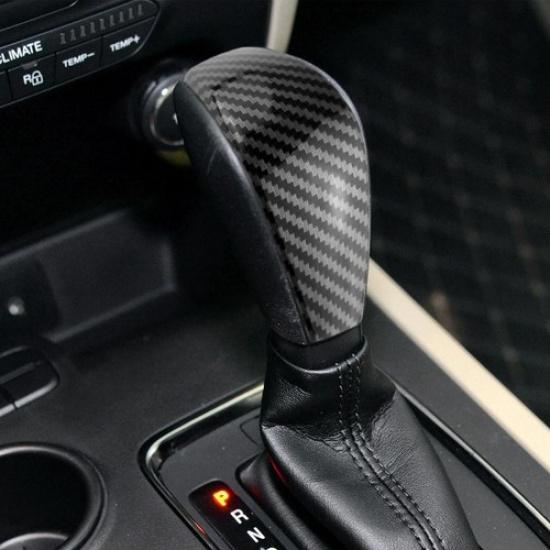 Carbon Fiber Abs Gear Shift Knob Cover Trim Sticker Ford Black