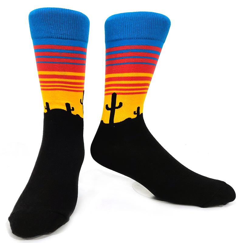 Novelty Happy Funny Men Graphic Socks Cotton Poker Corgi Frog Crazy Burger Piranh Wolf Avocado Eagle Sock