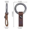 Titanium Alloy Leather Waist Belt Buckle Keychain Car Pendant Edc Outdoor Tool Men Women Luxury Accessories Gifts