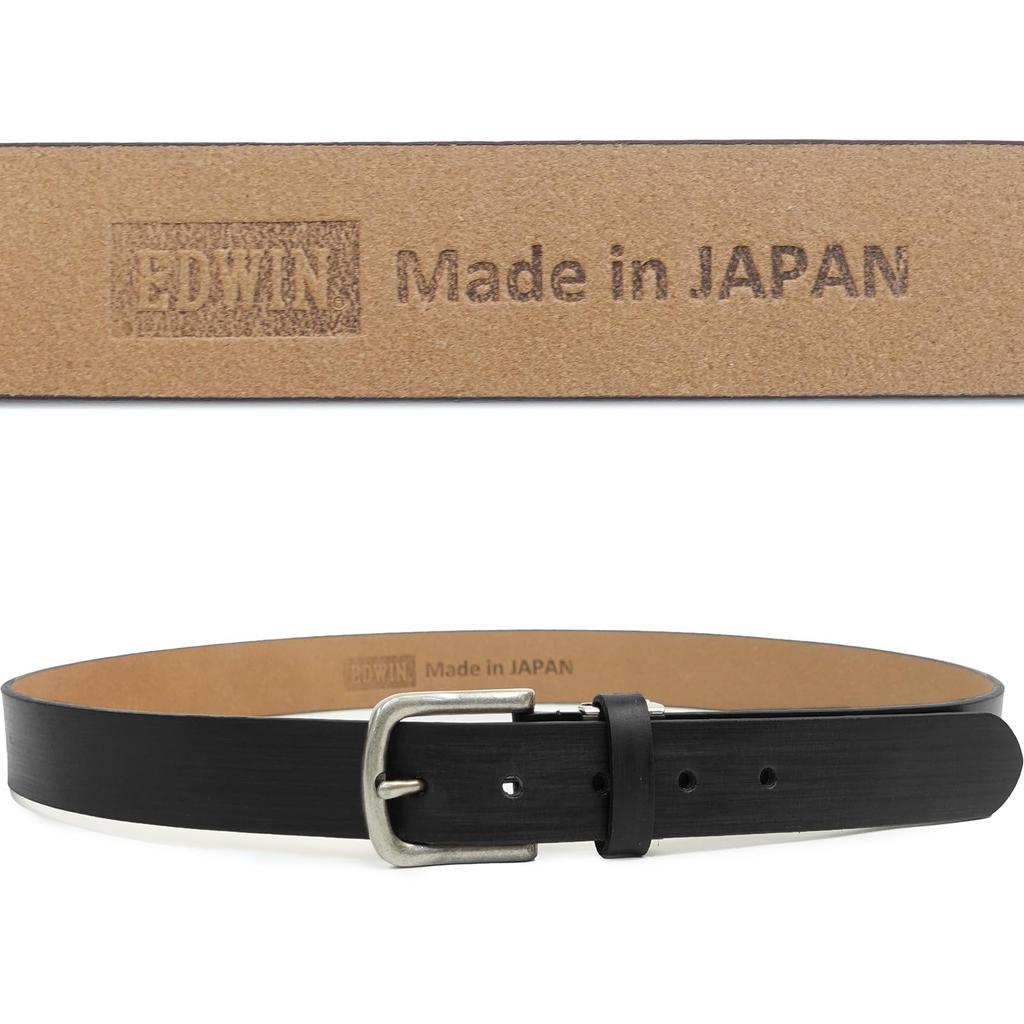Fineplus EDWIN 33mm x Aus Rindsleder Schlichter Gürtel, 0111222, 117cm, Japan, Leder,
