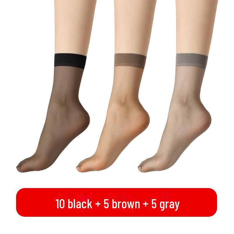 

Прозрачные кристальные короткие носки Pincai: Чулки весна/лето дышащие, нескользящие, не цепляющиеся, износостойкие, дезодорирующие