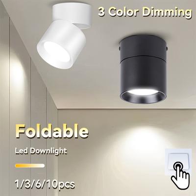 Składana lampa Led typu Downlight lampa sufitowa reflektor Led lampa 7W 10W 15W Led typu downlight do kuchni Home Decor montowane na powierzchni