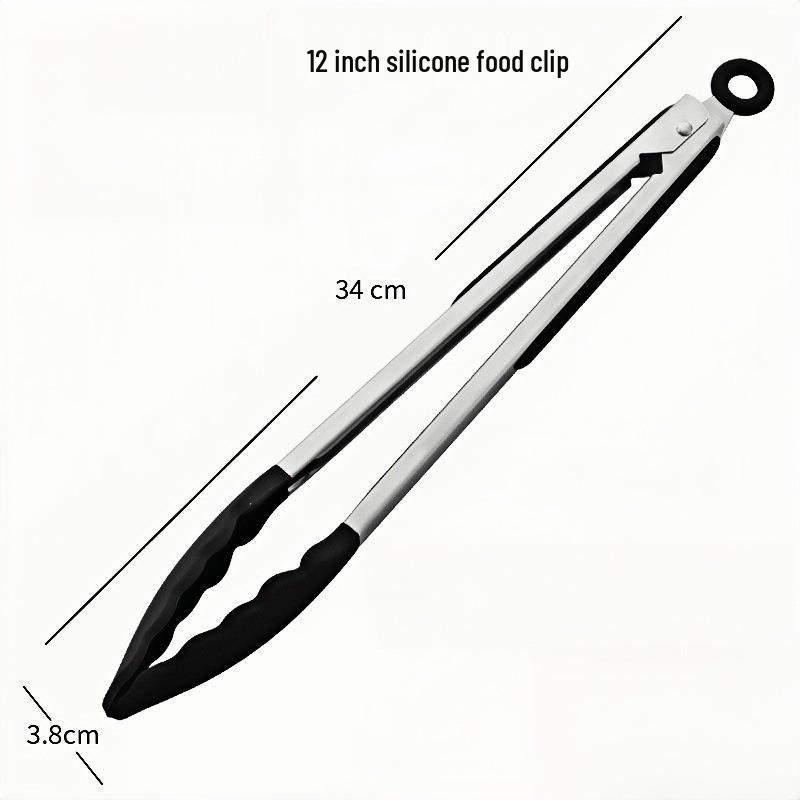 

Многофункциональные кухонные щипцы из нержавеющей стали с ручками для хлеба, барбекю и стейков.