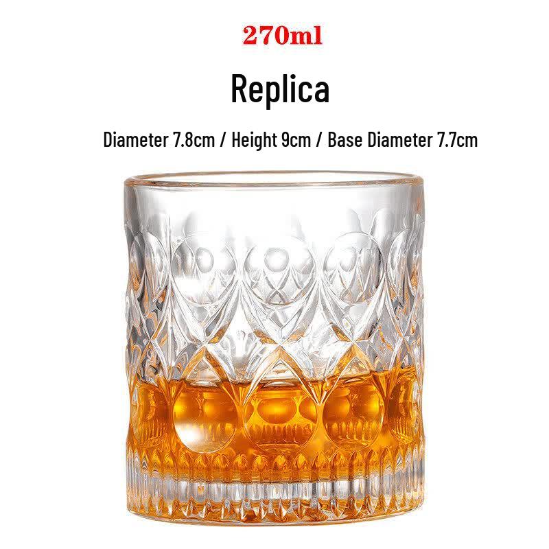ZISIZ European Style Crystal Glass Whiskey & Beer Cup