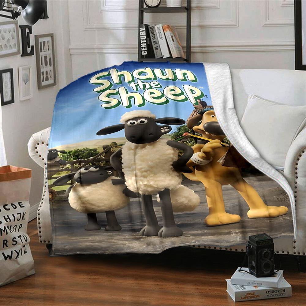 Sheep Adventure Village Flannel Blanket Super Soft Warm Cozy Blanket For Sofa Bed Office Travel Allseason Home Decor Gift