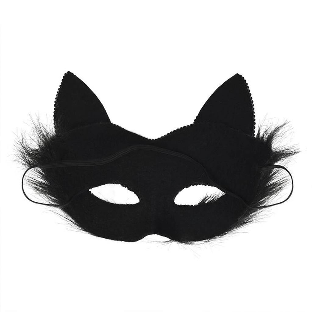 Moonlove Cat Cosplay Mask, Women's Half-Face Cat Costume Mask, Lace, 1914cm, Stretchable, Perfect for Weddings, Witch Cosplay, Halloween,