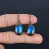Labradorite Copper Electroformed Earrings, Handmade Gemstone Earrings Jewelry, Gifts For Wife Brand New Earrings