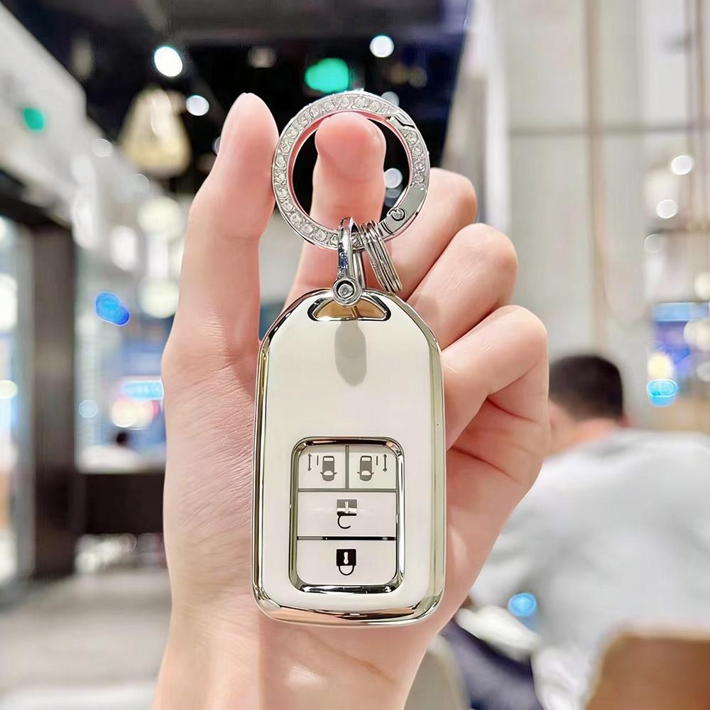 TPU Car Remote Key Case Cover for Honda Vezel City Civic Jazz BRV BR-V HRV Protector Shell Fob Keychain Auto Accessories