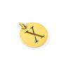 New titanium steel English letter DIY pendant fashionable stainless steel round hollow letter pendant