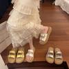Thick-bottomed One-word Slippers for Women's Summer Wear 2025 New Models with Skirts French Casual Shit-stepping Seaside Beach Sandals