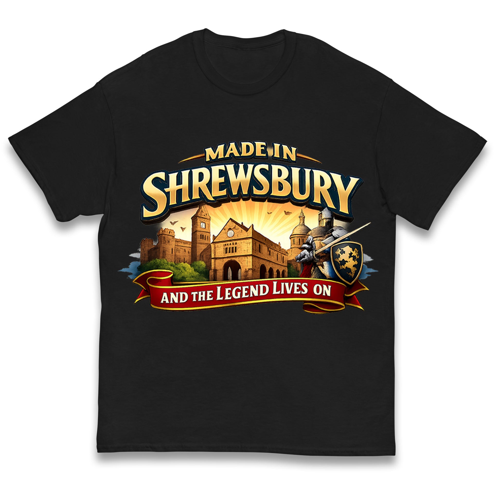 Made in Shrewsbury and The Legend Lives On Kids T Shirt 100