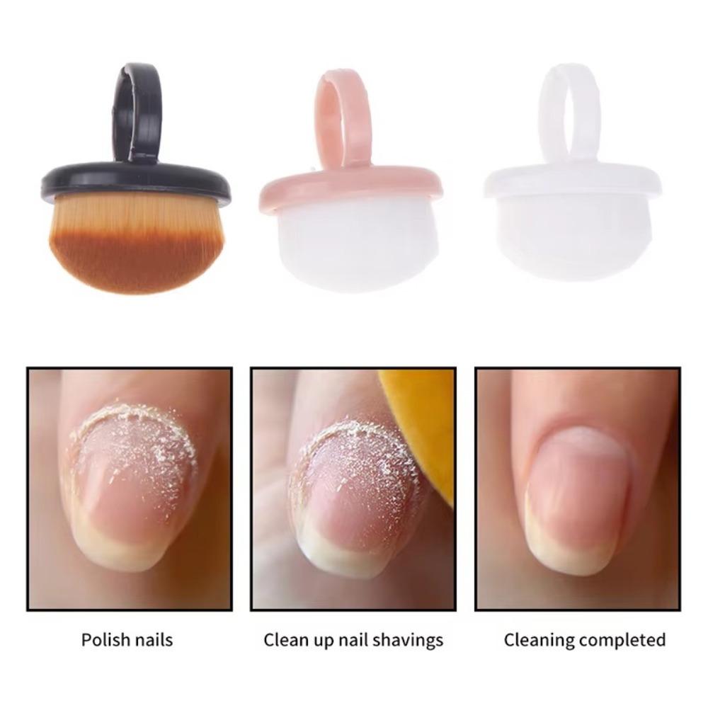 Oval Nails Art Dust Brush Manicure Tools Dust Cleaning Ring-shaped Brush Plastic Nails Art Dust Cleaning Brush