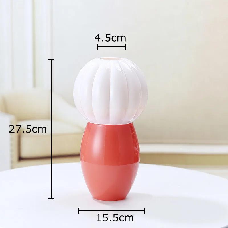 

Colored Pebble Decorative Glass Vase Artificial Flower Decorative Flowers Pots Desk Decoration Floral Vases Room Aesthetic Decor