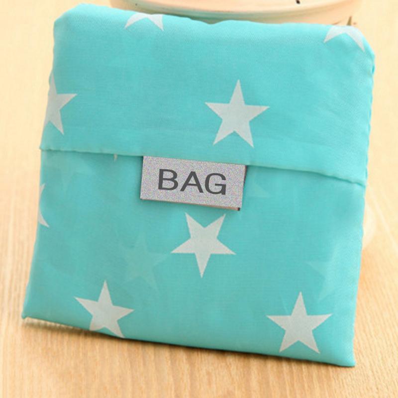 1Pz- Riutilizzabile Poliestere Portatile a Spalla Borse da Donna Pieghevole Pochette Borsa da Shopping Stoccaggio Viaggio Spesa Tasca