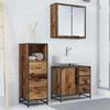 Bathroom Furniture Set with Drawers 3 Pcs Reclaimed Wood Effect Particleboard