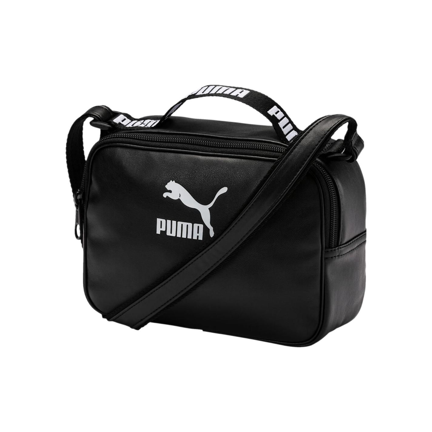 

Puma Sports Casual Versatile Synthetic Leather Handbag Shoulder Bag Crossbody Bag Regular Unisex Couple Style Unisex bags Black 075162-01 One Size