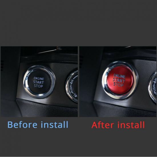 For Toyota Tacoma 2016- Engine Start Stop Push Switch Button Ring Trim Red