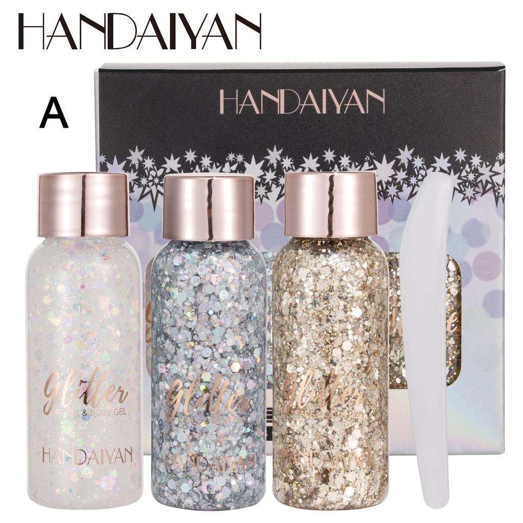 Cross-Border Glitter Makeup Set: Shiny Body Lotion, Eyeshadow, Face Gel & Liquid for Stage Performance