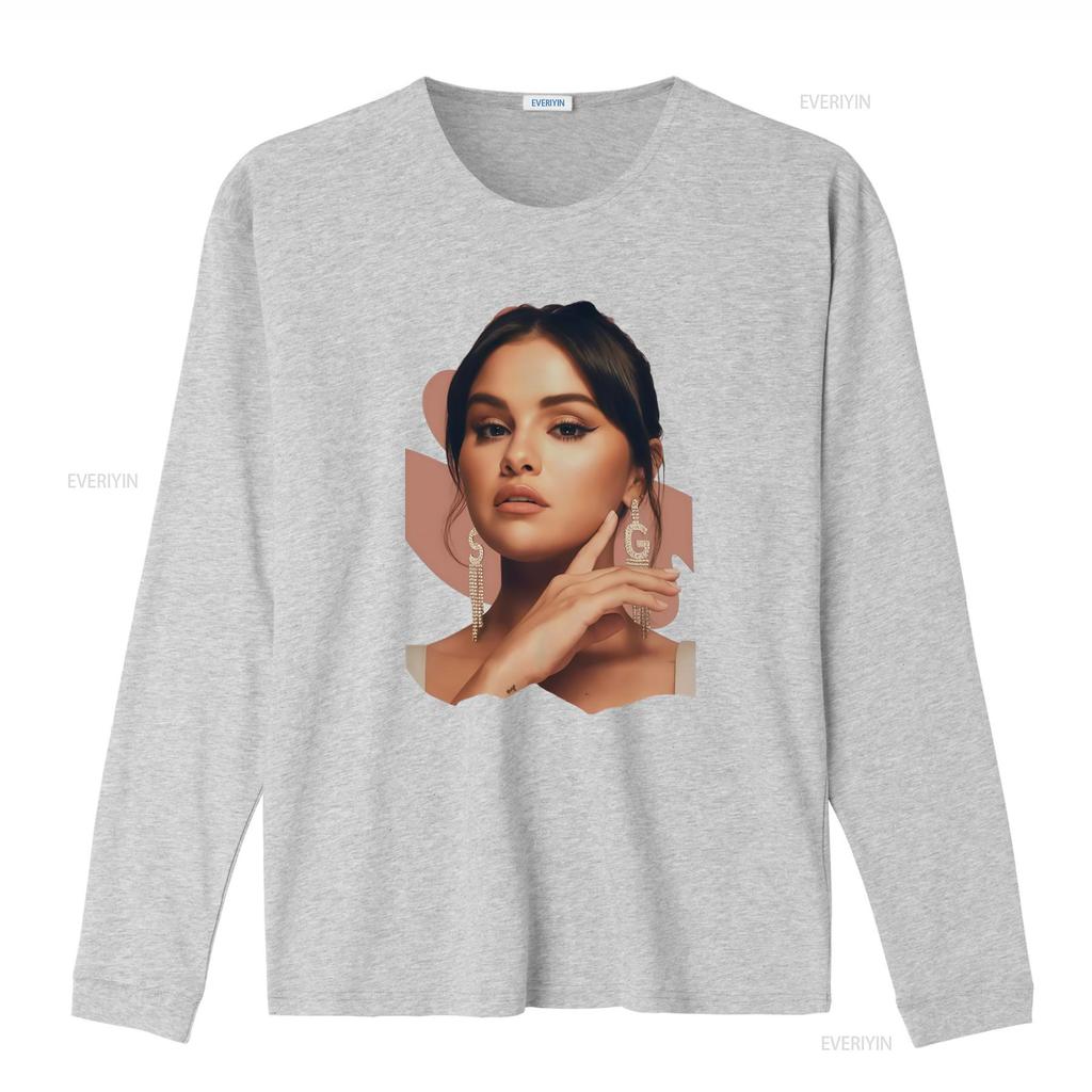 New Selena Gomez Music Inspired T Shirt Black All Sizes Sparkling Design NG2067 Vintage Washed Homme Stretched Streetwear