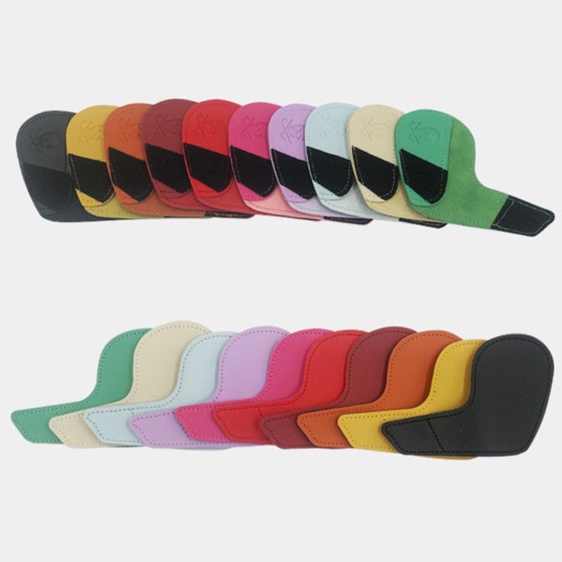 Golf Head Covers Thick PU Golf Iron Head Covers Set Wedges Iron Protective Headcover Golf Club Head Cover For Iron