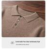 2025 Autumn/Winter Men's Solid Color Cashmere Polo Neck Knitwear, Soft & Fluffy Long Sleeve
