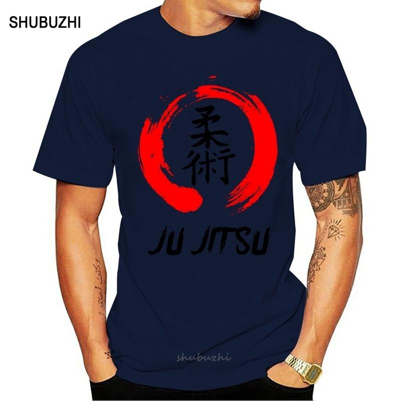 JuJitsu Kanji Hip Hop Lustige Oberteile Hemden Rundhals Thanksgiving Baumwolle Kurzarm T-Shirts für Männer Normales T-Shirt