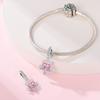 Charms Original Copper Pink Sister'S Heart Pendant Beads Fit Bracelet Diy Fine Gift Women Delicate Jewelry Accessor