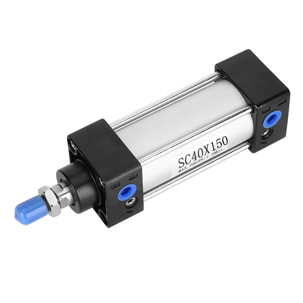 Air Pneumatic Cylinder Double Acting SC40 Standard Aluminum Alloy ComponetsSC40x150