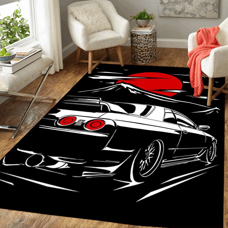 Black and White Sunset Car Rug Floor Mat for Living Room or Bedroom Soft and Comfortable Carpet a Gift for Birthday and Holiday.MFF0918276