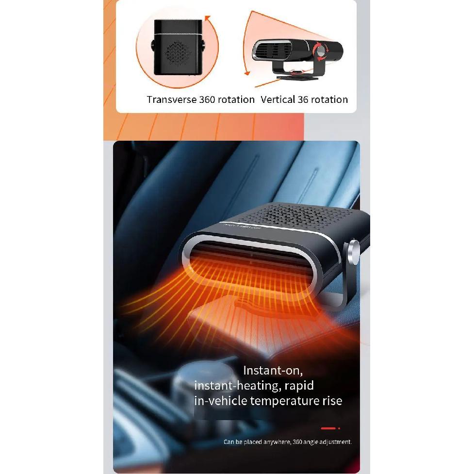 High-Quality Portable Car Heater Fan  Fast  Efficient  Reliable - Perfect for Tech-Savvy Car Owners