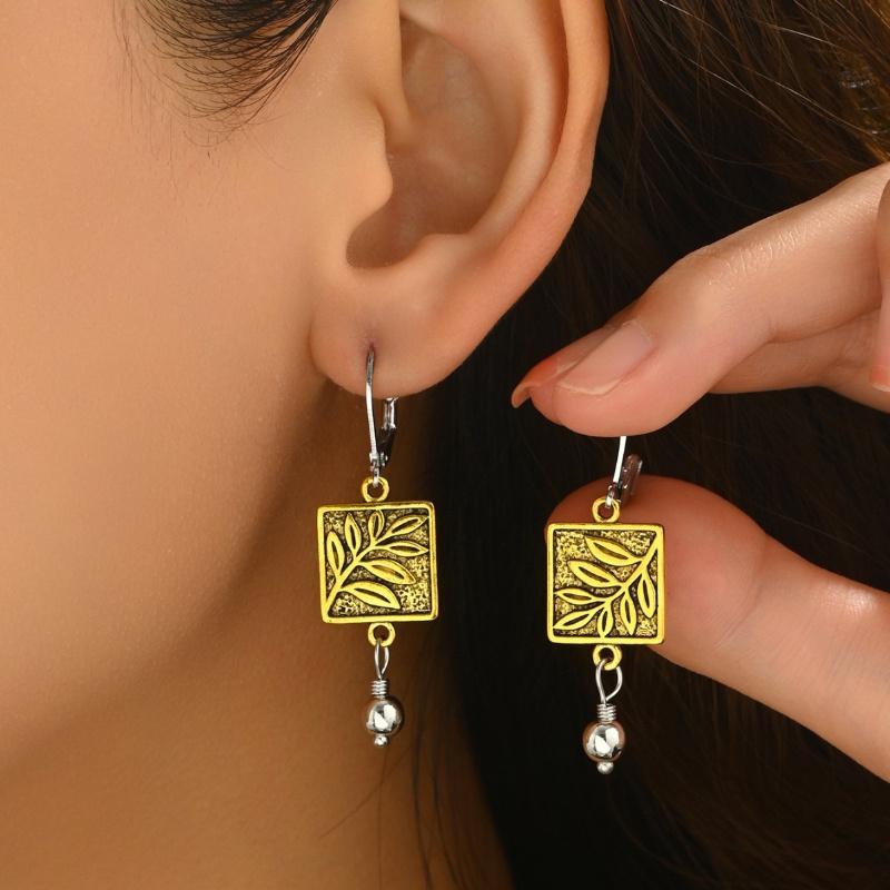 1Pc Fashion Retro Fashion Creative Female Design Copper Earrings