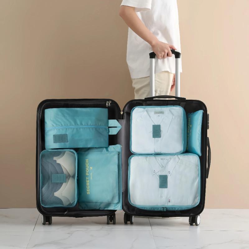 6-piece Large Size Travel Organizer Portable Suitcase Organizer Clothes Shoes Makeup Bag Luggage Organizer Travel Storage Bag