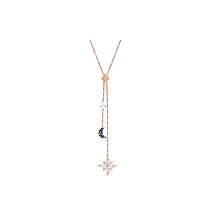 Swarovski Symbolica Y-Shaped Star Moon Snowflake Dark Gradient Metal Necklace Women necklace 5494357