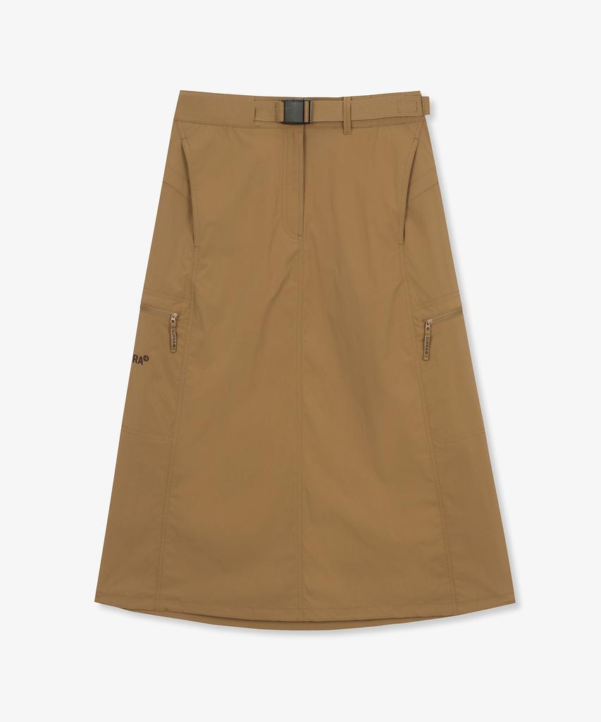 SUPRA Women'S Belted Long Skirt (Brown)