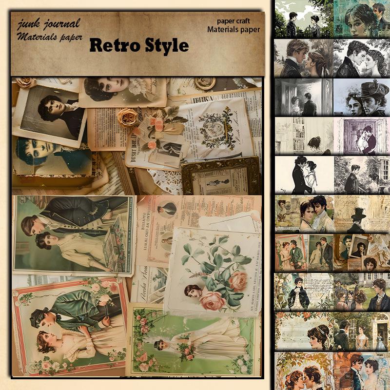 Винтажная Любовь 10 Листов: Европейский и Американский Стиль Декоративная Бумага для DIY