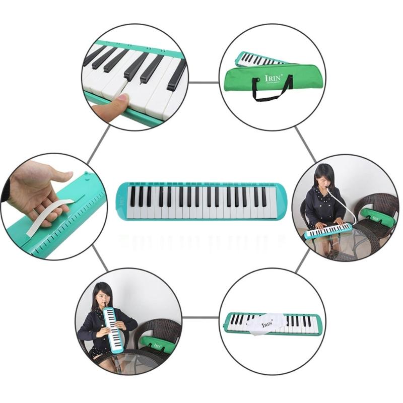 37 Key Harmonica Melodica Wind Musical Instrument Air Piano Keyboard with Portable Carrying Bag for Adults Students