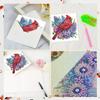 6pcs Diamond Art Christmas Cards DIY Diamond Painting Greeting Thank You Card Handmade Arts Crafts for Birthday Thanksgiving Day