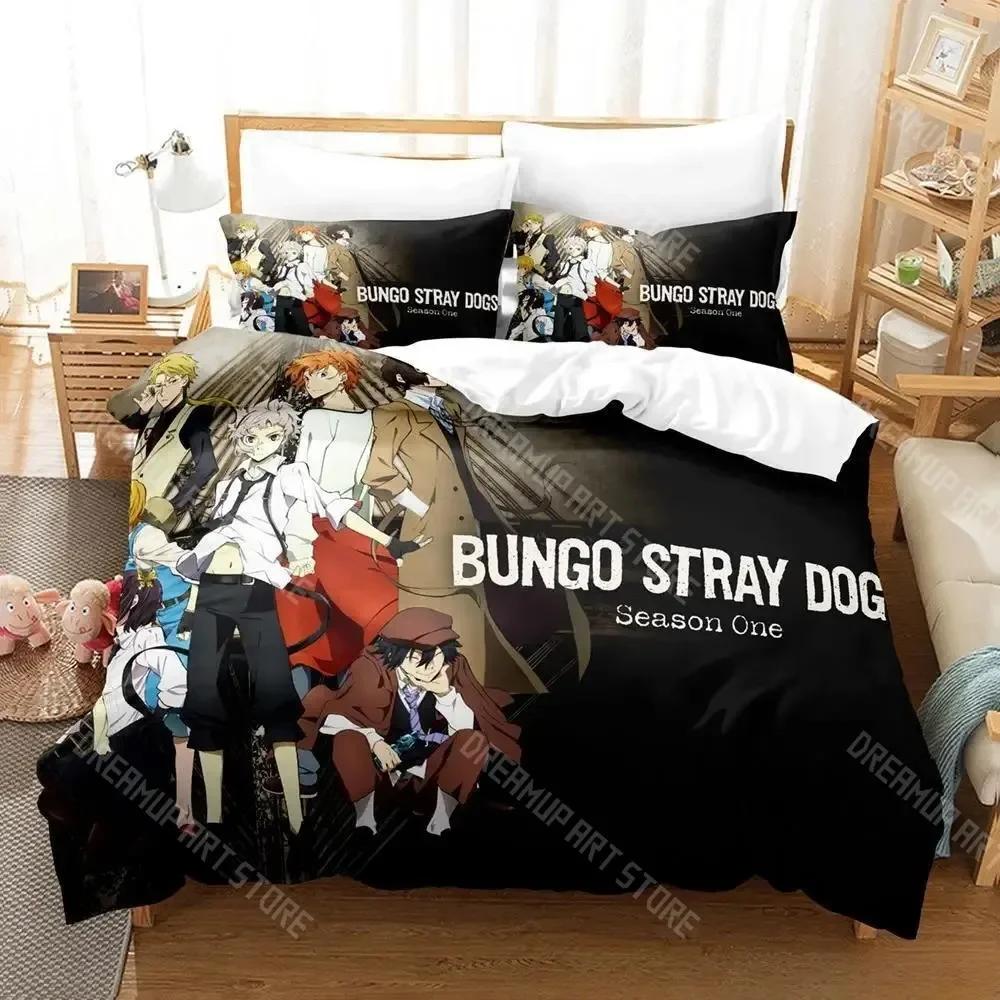 3D Print Bungou Stray Dogs S4 Bedding Set Single Twin Full Queen King Size Bed Set Adult Kid Bedroom Duvetcover Sets Anime Bed