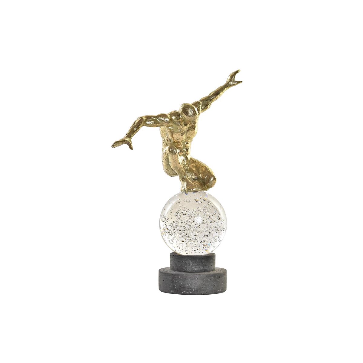 Figurine décorative DKD Home Decor Cristal Résine dorée Homme (28x12x38cm)